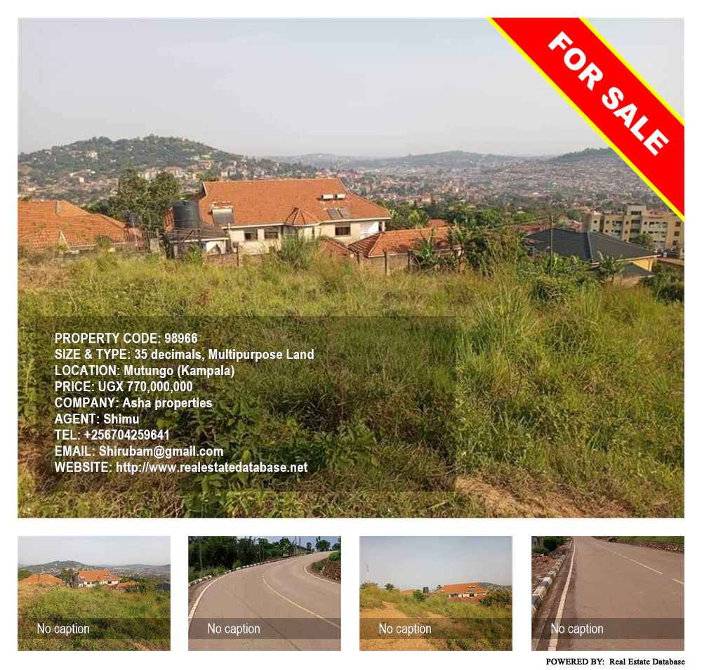 Multipurpose Land  for sale in Mutungo Kampala Uganda, code: 98966