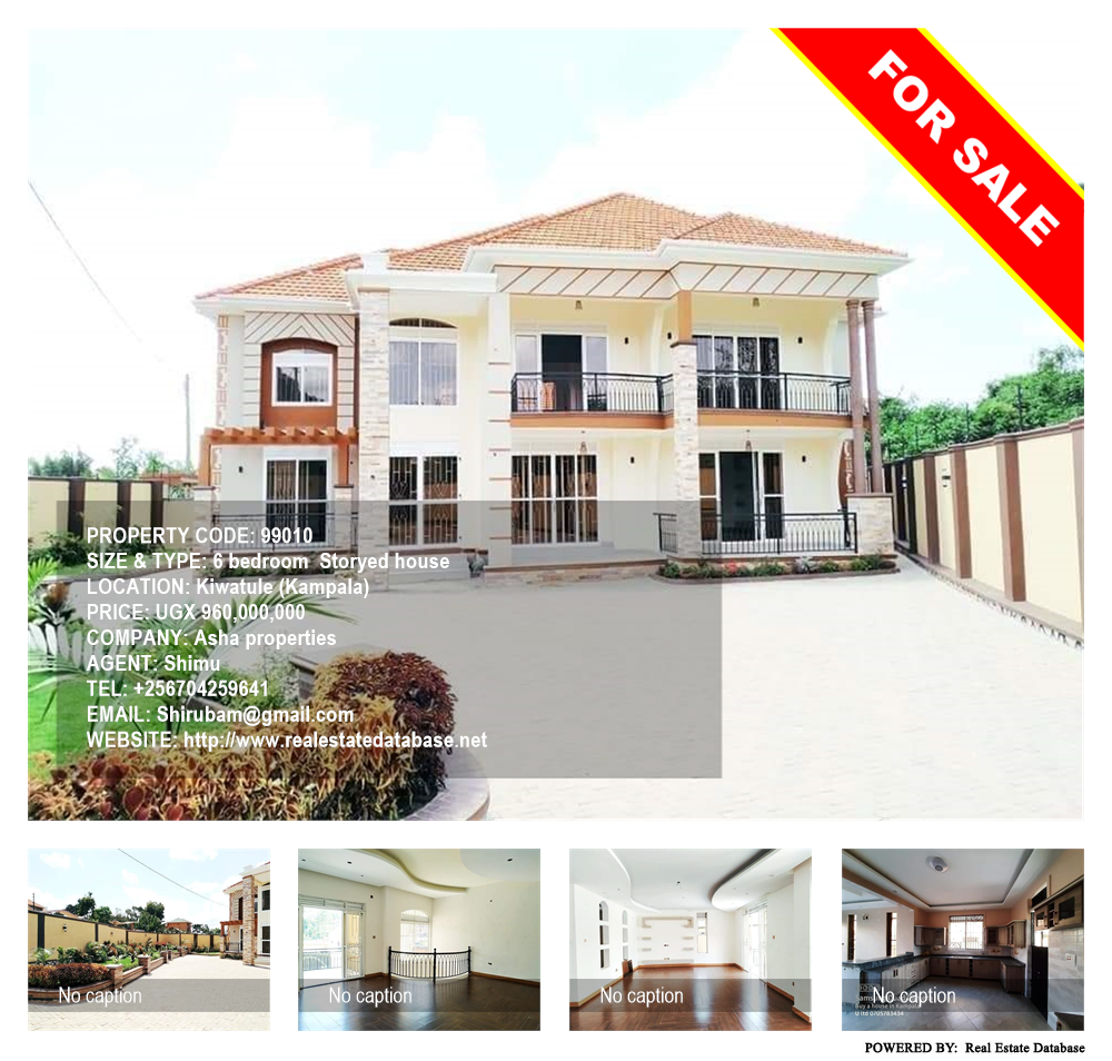 6 bedroom Storeyed house  for sale in Kiwaatule Kampala Uganda, code: 99010