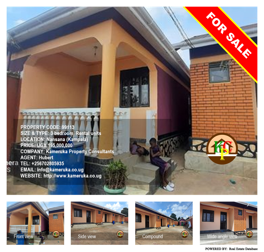 3 bedroom Rental units  for sale in Nansana Kampala Uganda, code: 99113