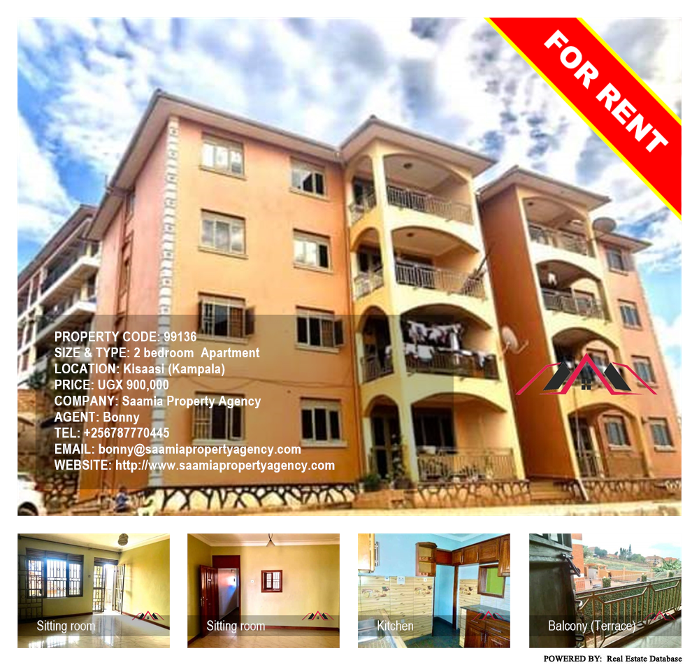 2 bedroom Apartment  for rent in Kisaasi Kampala Uganda, code: 99136