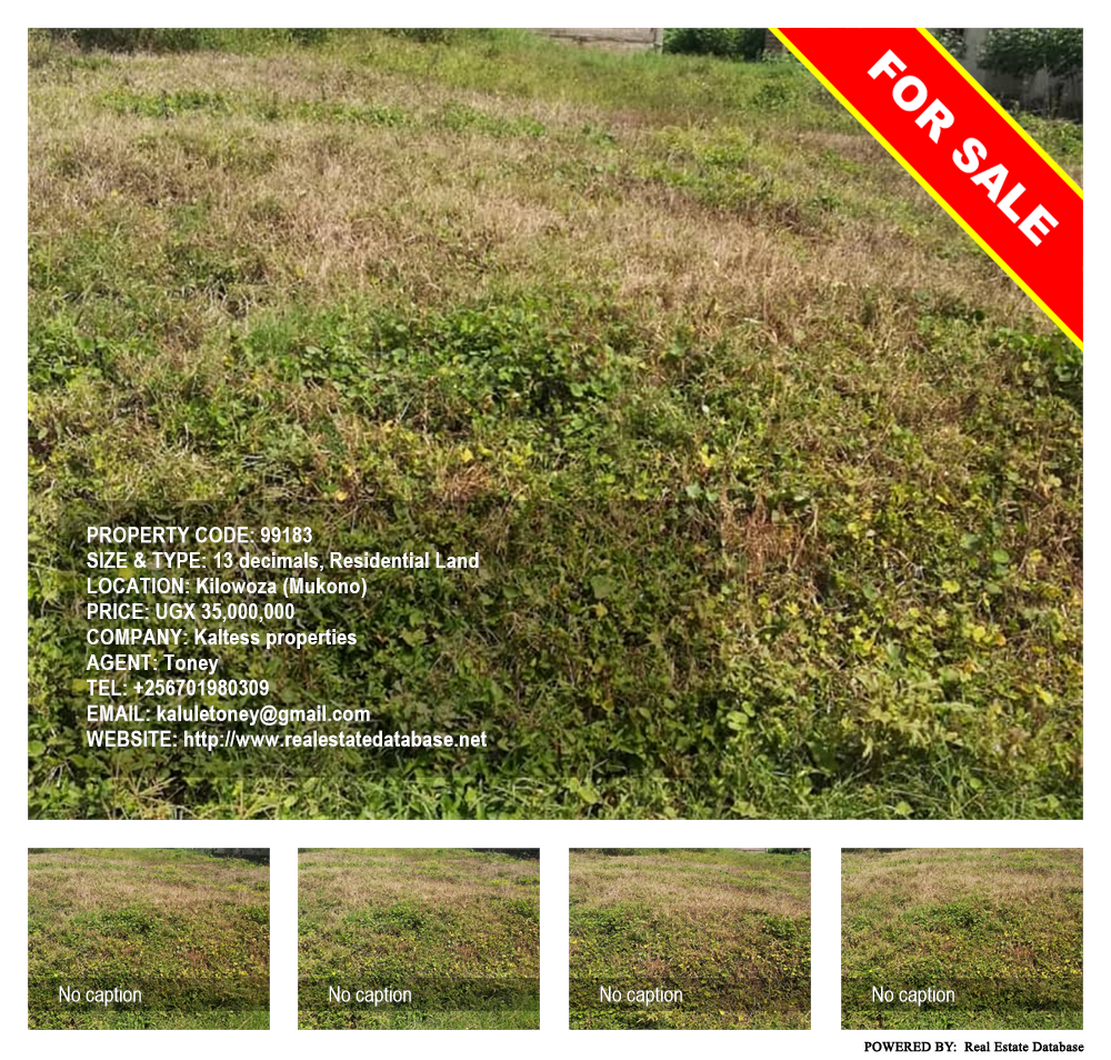 Residential Land  for sale in Kilowooza Mukono Uganda, code: 99183