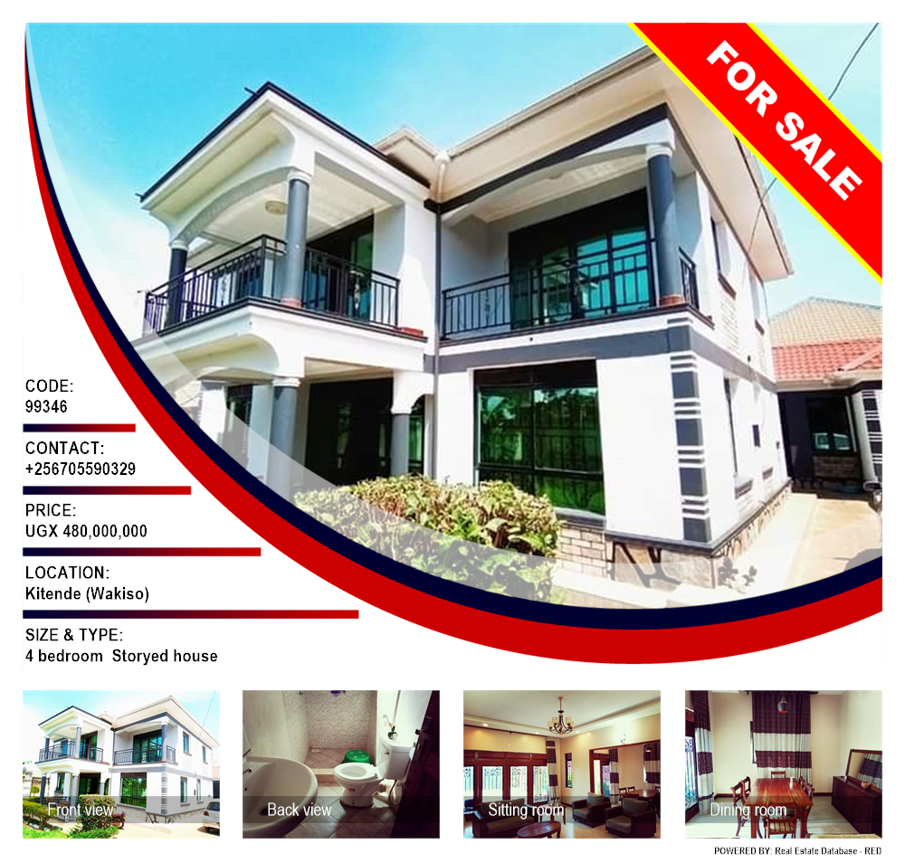 4 bedroom Storeyed house  for sale in Kitende Wakiso Uganda, code: 99346