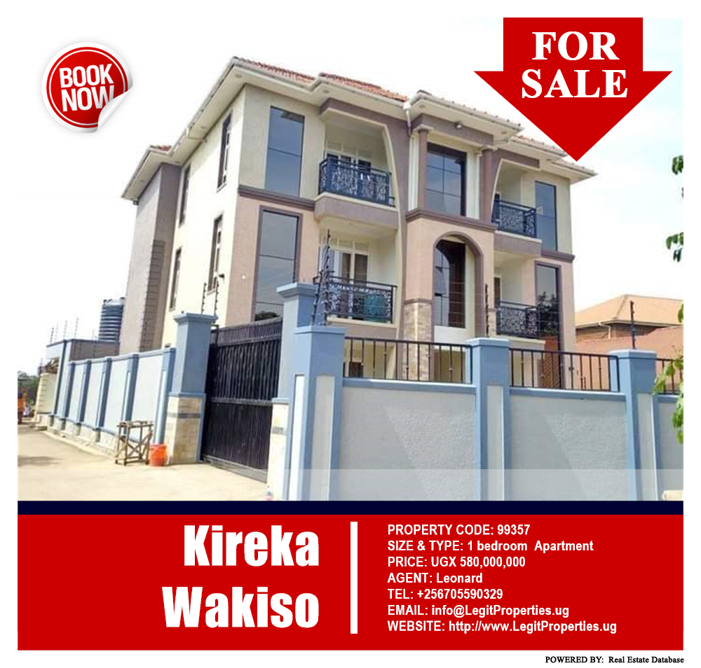 1 bedroom Apartment  for sale in Kireka Wakiso Uganda, code: 99357