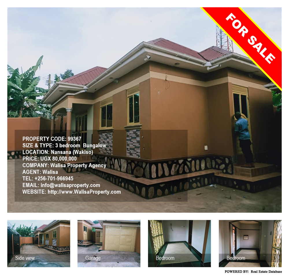 3 bedroom Bungalow  for sale in Nansana Wakiso Uganda, code: 99367