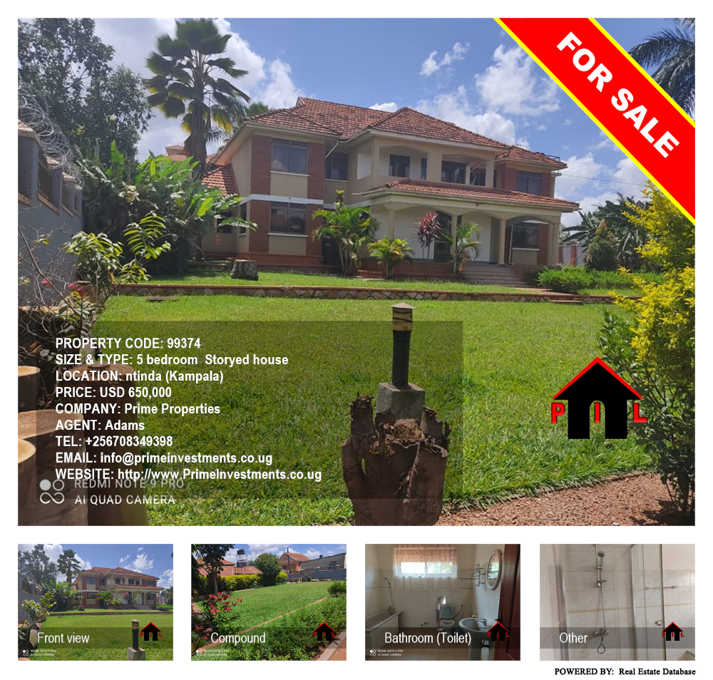 5 bedroom Storeyed house  for sale in Ntinda Kampala Uganda, code: 99374