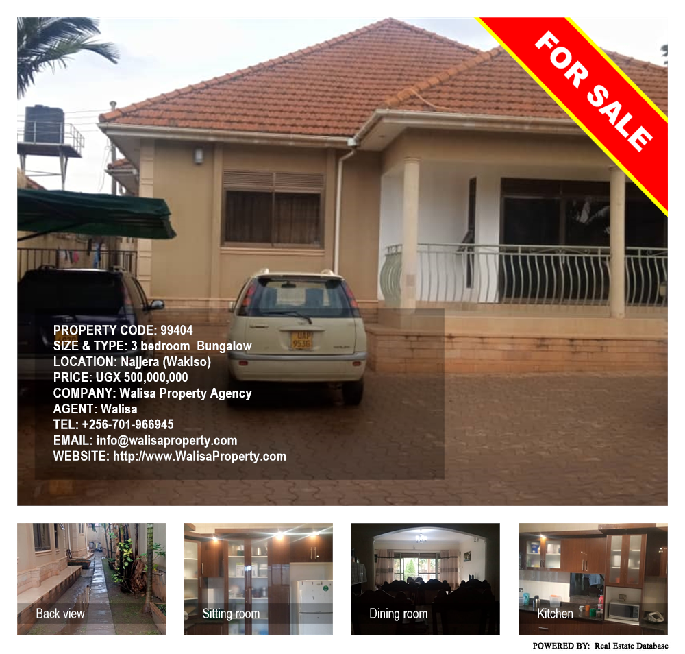 3 bedroom Bungalow  for sale in Najjera Wakiso Uganda, code: 99404