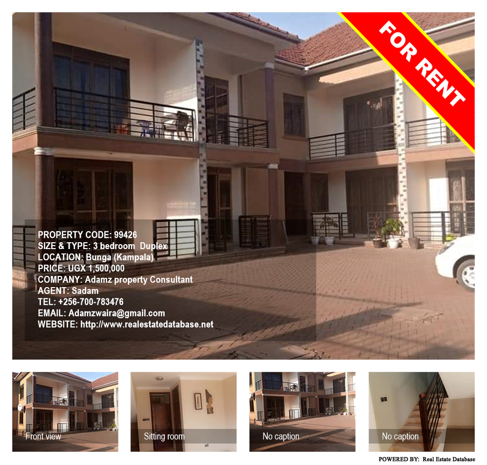 3 bedroom Duplex  for rent in Bbunga Kampala Uganda, code: 99426