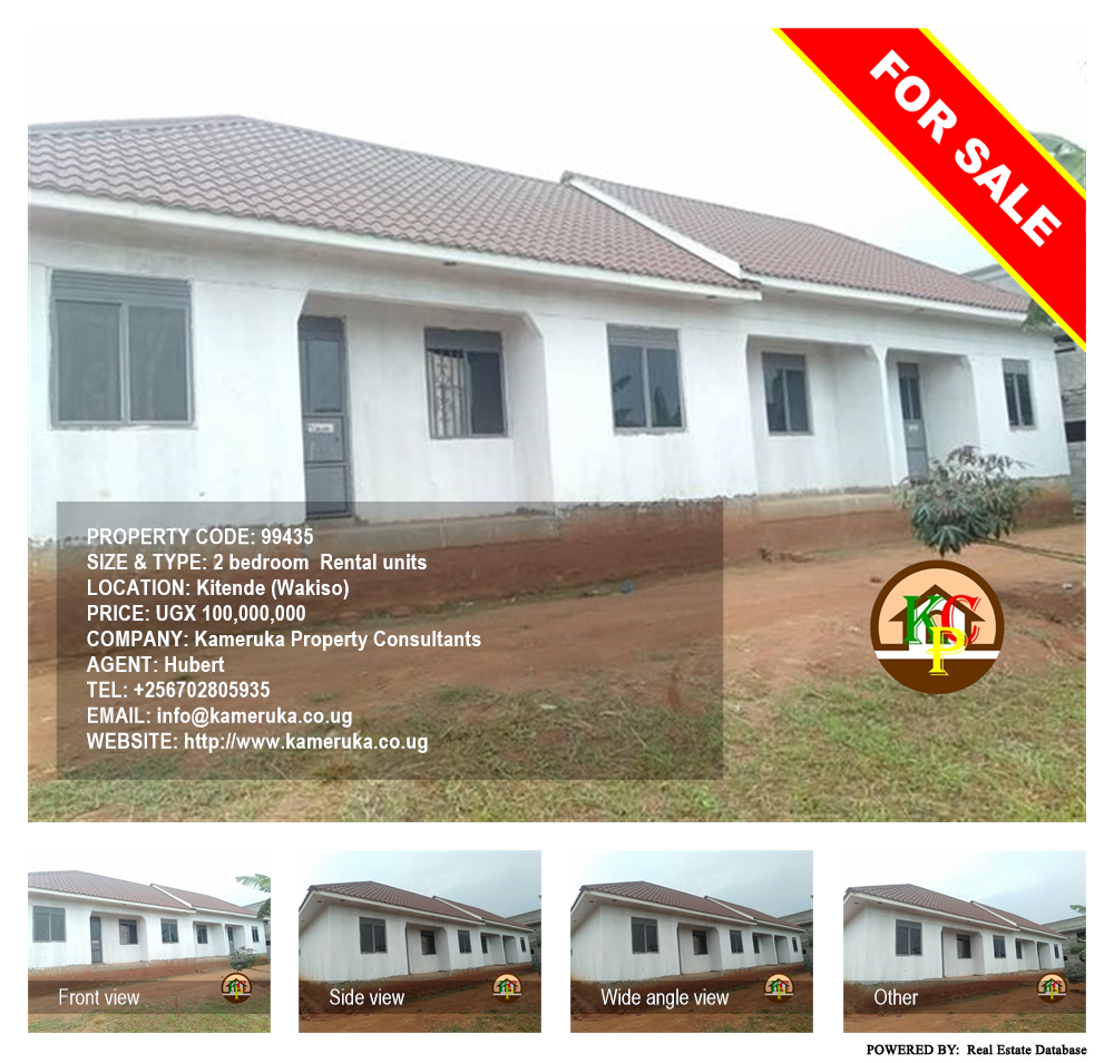 2 bedroom Rental units  for sale in Kitende Wakiso Uganda, code: 99435