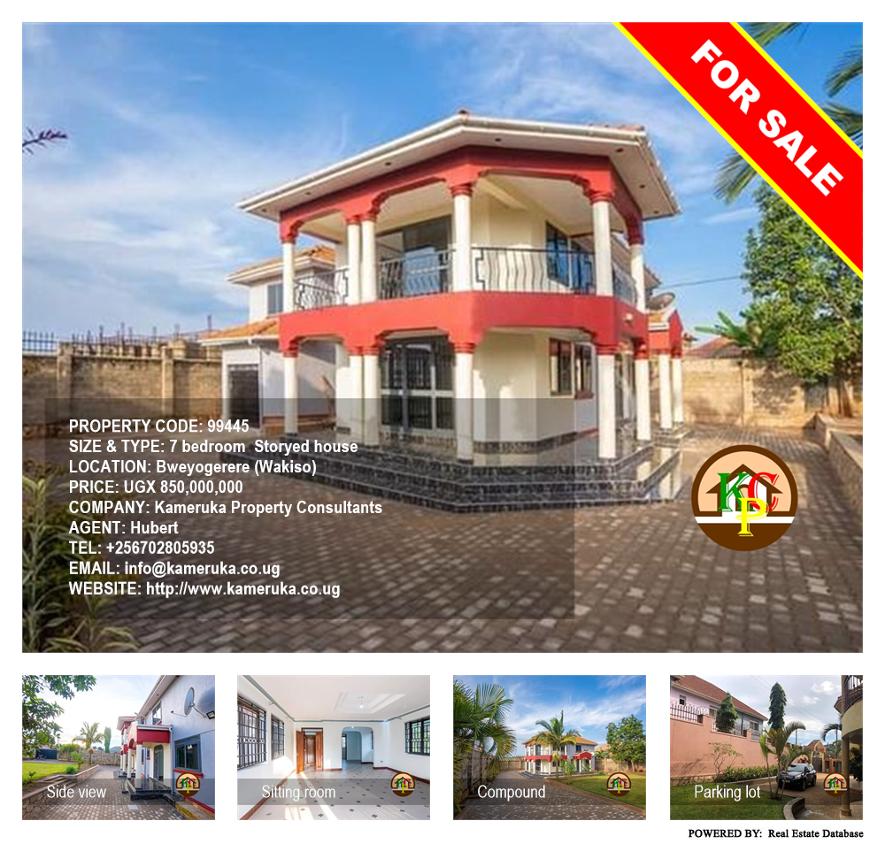 7 bedroom Storeyed house  for sale in Bweyogerere Wakiso Uganda, code: 99445