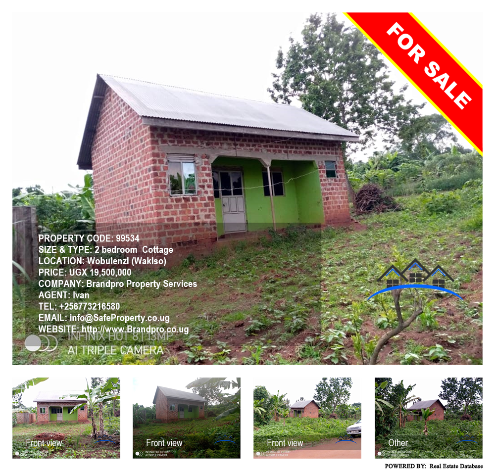 2 bedroom Cottage  for sale in Wobulenzi Wakiso Uganda, code: 99534