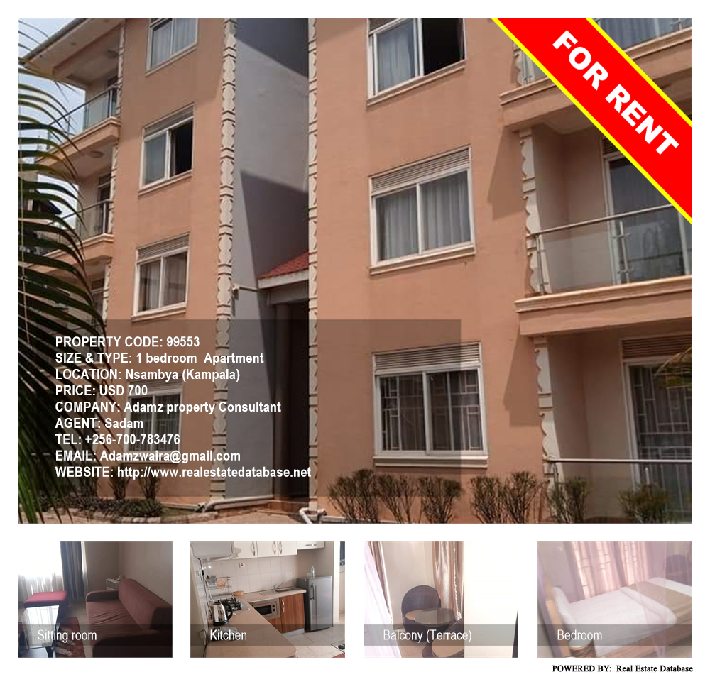 1 bedroom Apartment  for rent in Nsambya Kampala Uganda, code: 99553