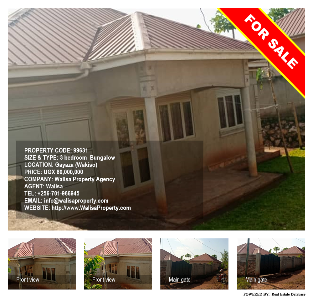 3 bedroom Bungalow  for sale in Gayaza Wakiso Uganda, code: 99631