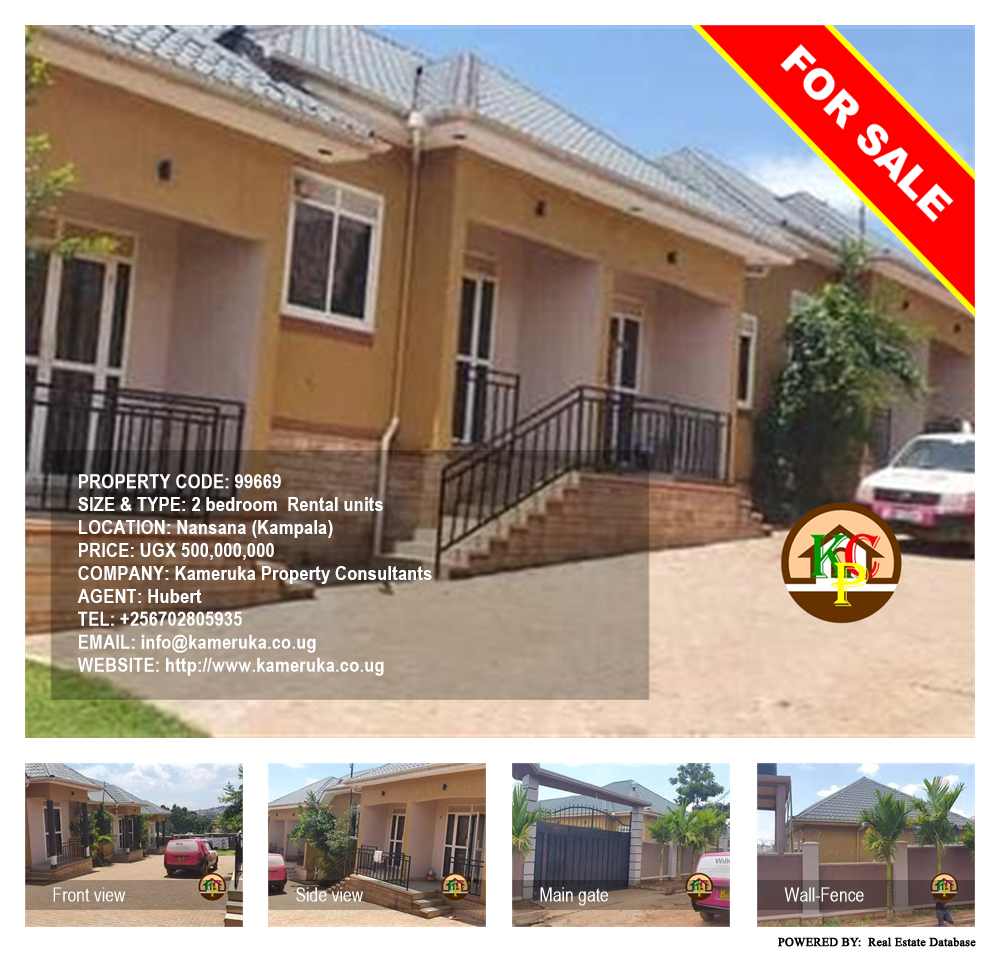 2 bedroom Rental units  for sale in Nansana Kampala Uganda, code: 99669