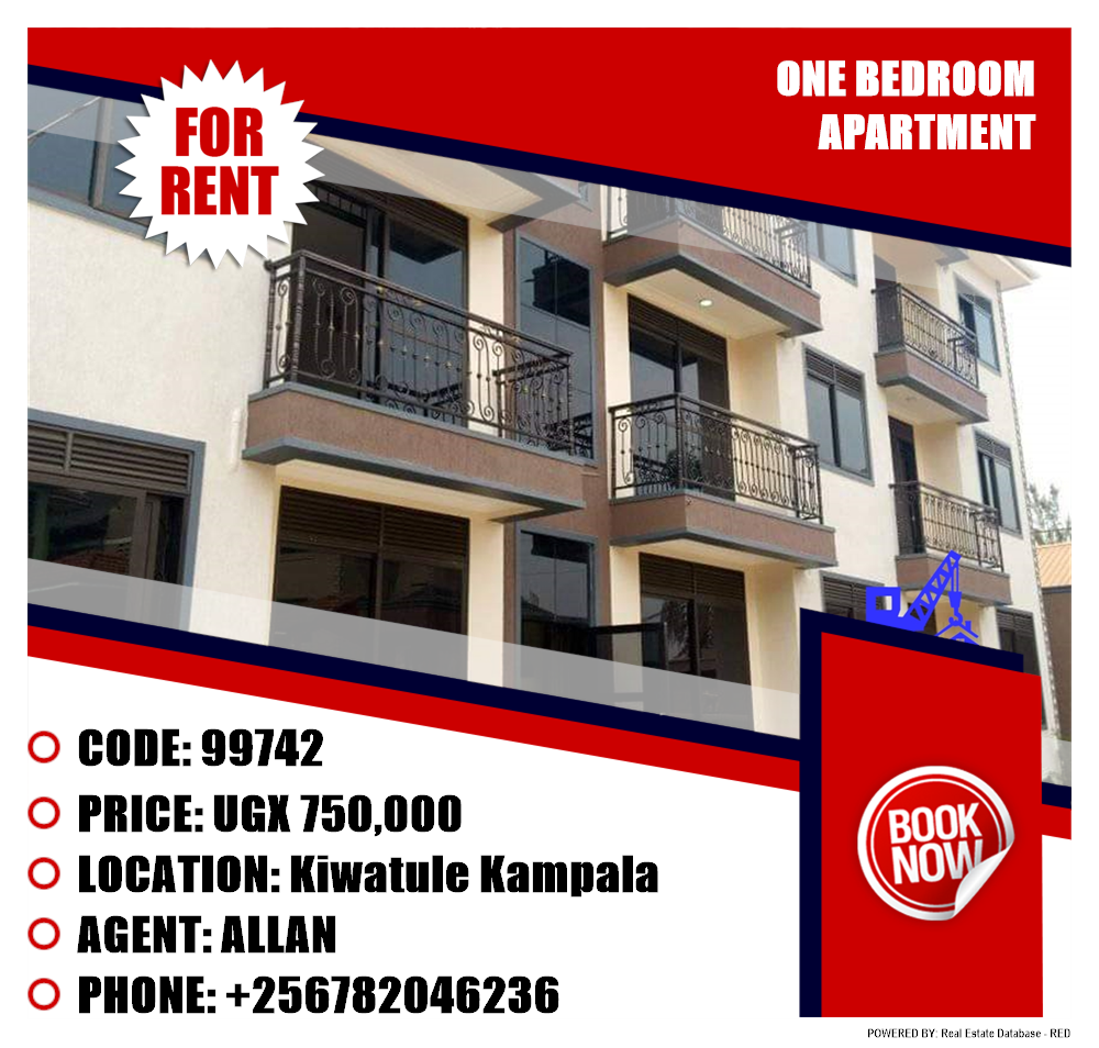 1 bedroom Apartment  for rent in Kiwaatule Kampala Uganda, code: 99742