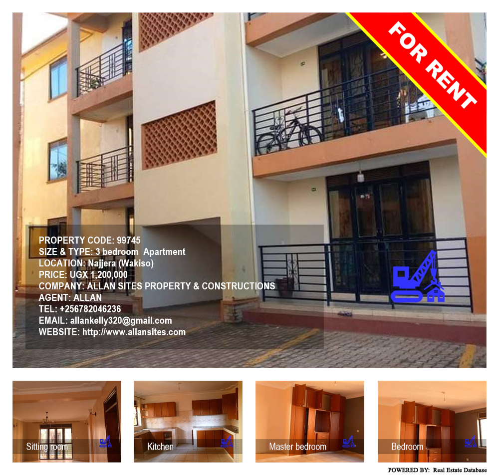 3 bedroom Apartment  for rent in Najjera Wakiso Uganda, code: 99745
