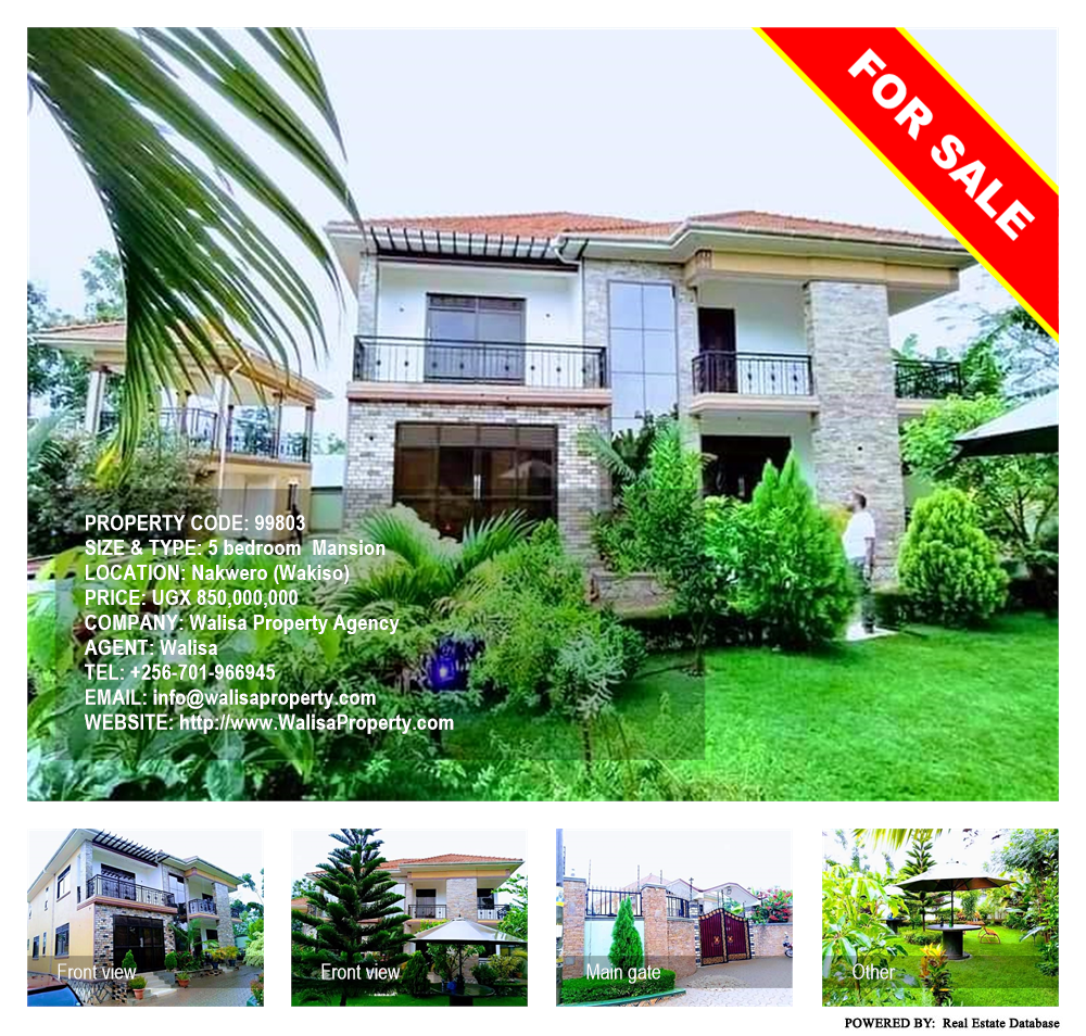 5 bedroom Mansion  for sale in Nakweelo Wakiso Uganda, code: 99803