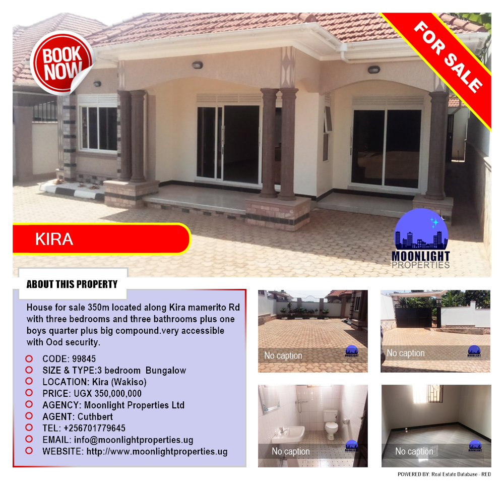 3 bedroom Bungalow  for sale in Kira Wakiso Uganda, code: 99845