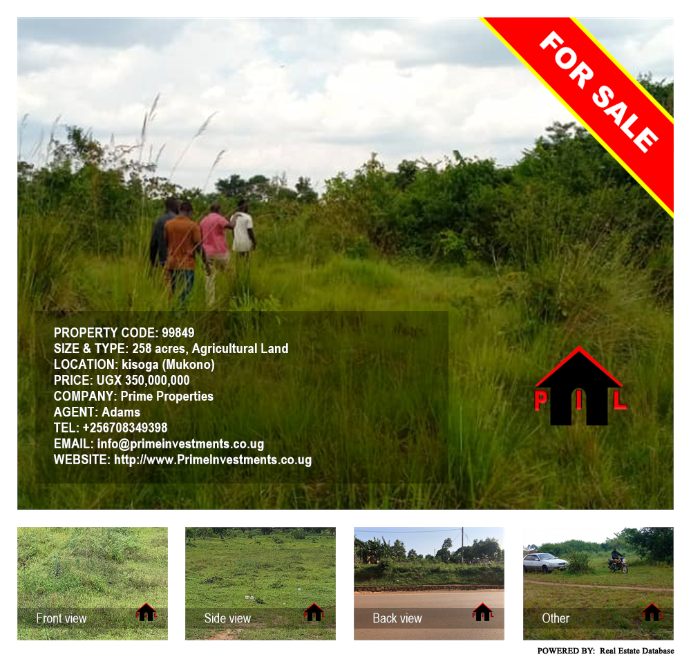 Agricultural Land  for sale in Kisoga Mukono Uganda, code: 99849