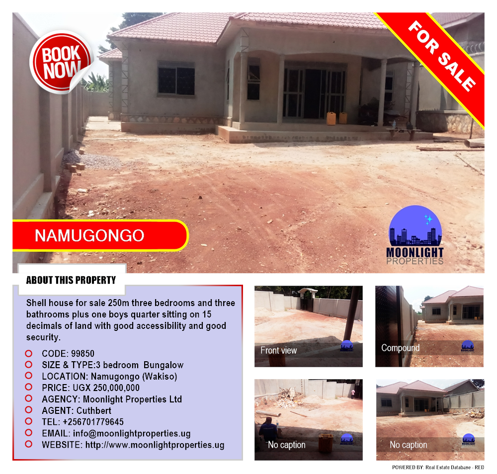 3 bedroom Bungalow  for sale in Namugongo Wakiso Uganda, code: 99850