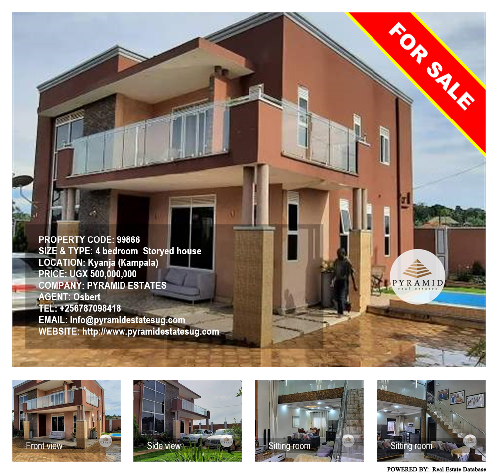 4 bedroom Storeyed house  for sale in Kyanja Kampala Uganda, code: 99866