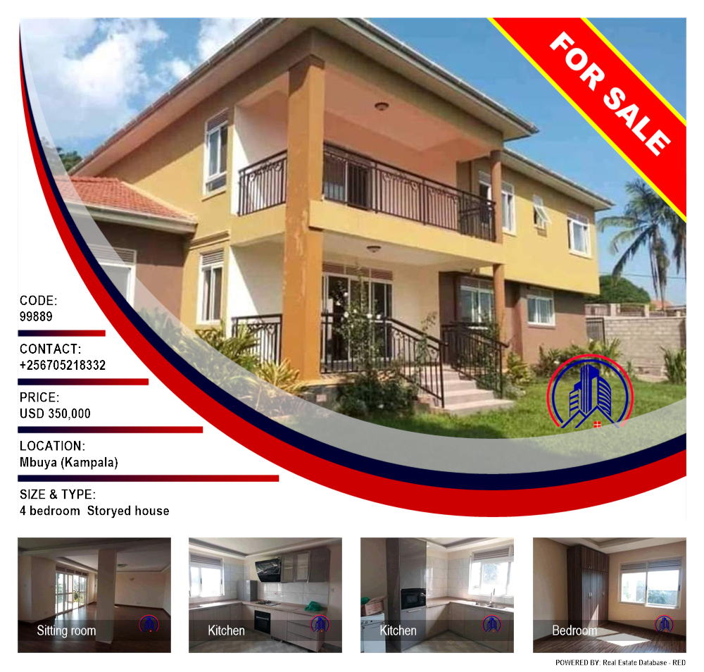 4 bedroom Storeyed house  for sale in Mbuya Kampala Uganda, code: 99889