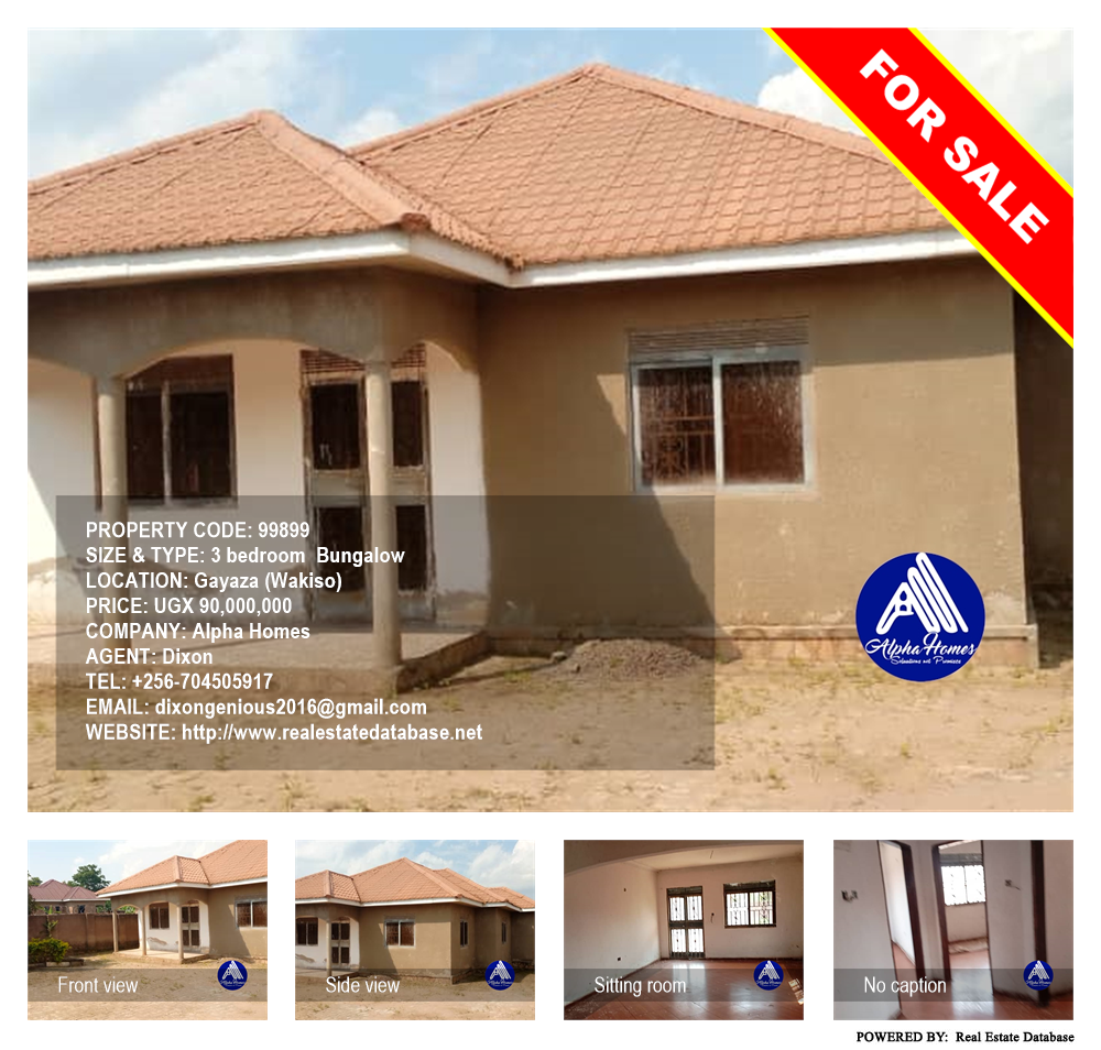 3 bedroom Bungalow  for sale in Gayaza Wakiso Uganda, code: 99899
