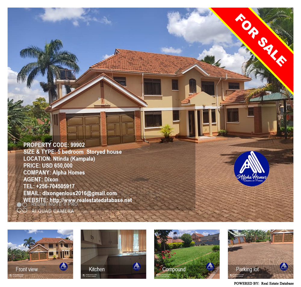 5 bedroom Storeyed house  for sale in Ntinda Kampala Uganda, code: 99902