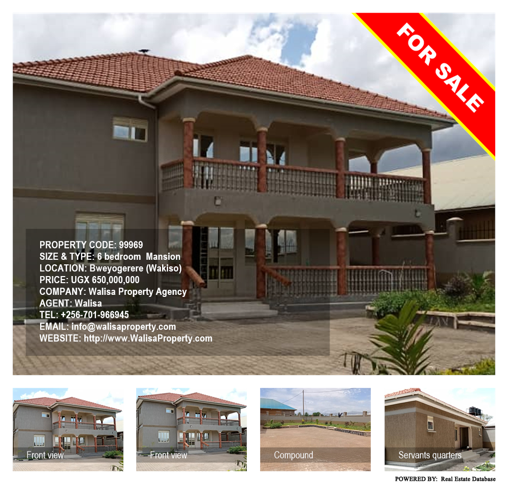 6 bedroom Mansion  for sale in Bweyogerere Wakiso Uganda, code: 99969