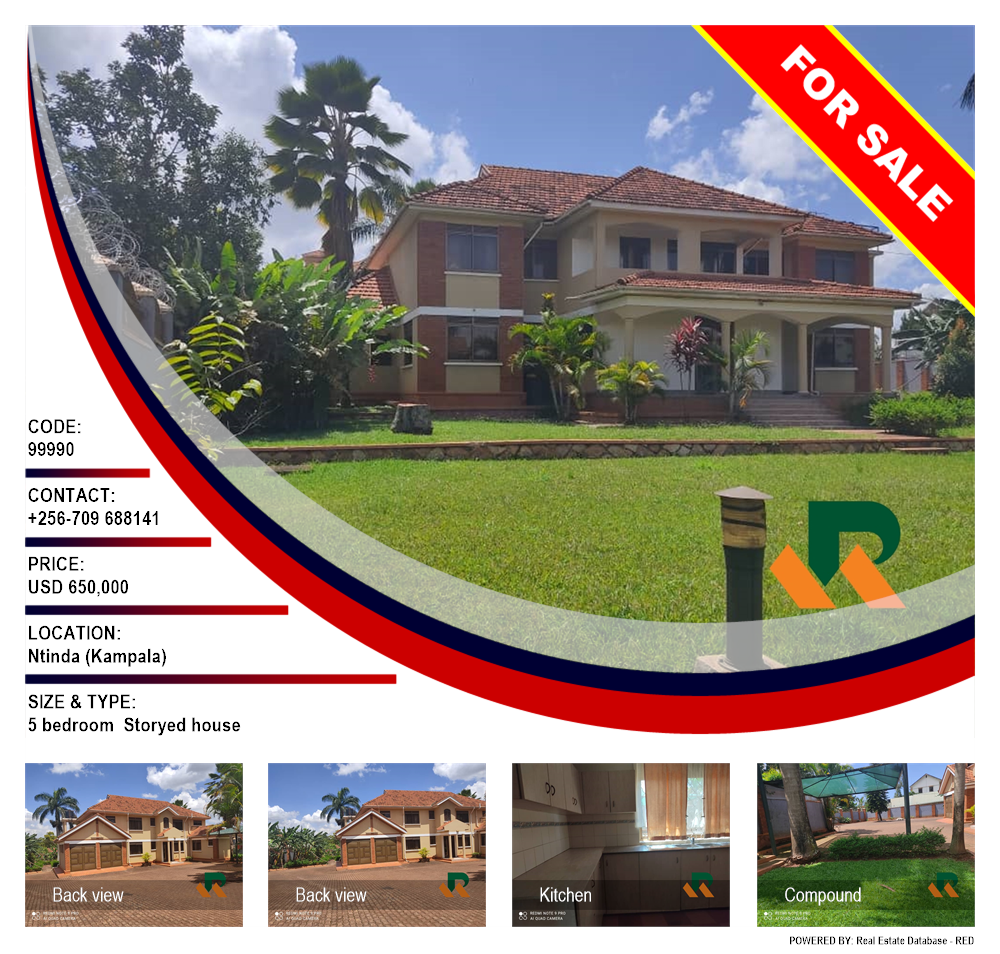 5 bedroom Storeyed house  for sale in Ntinda Kampala Uganda, code: 99990