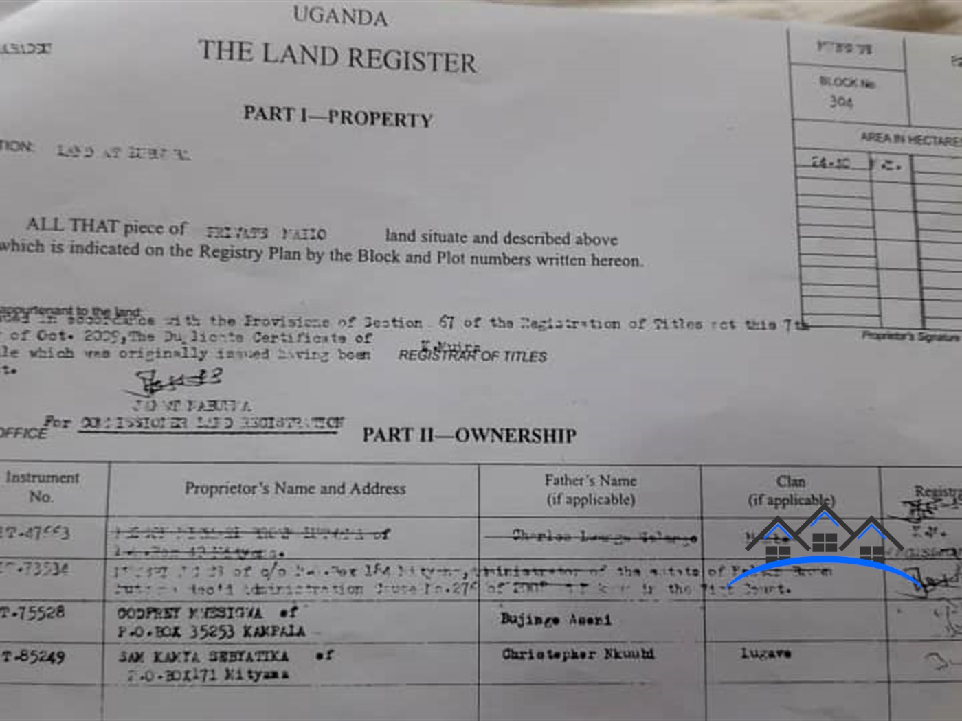 Land title