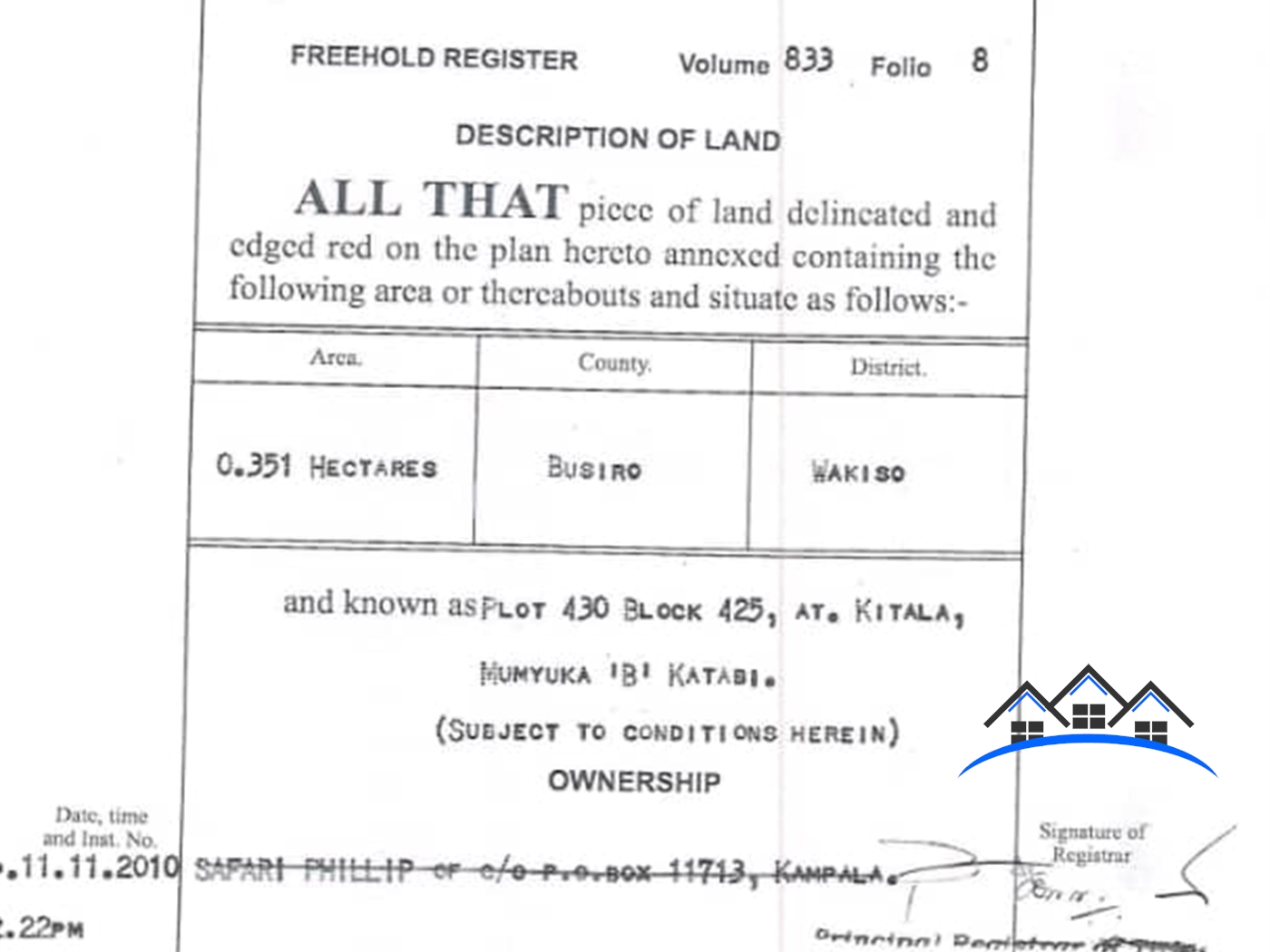 Land title